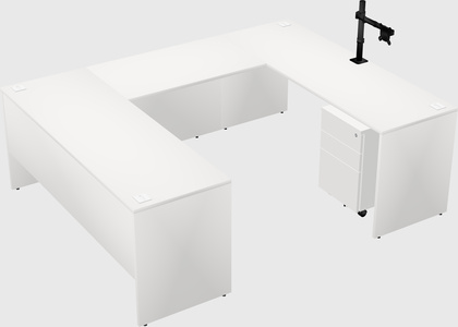 U-shaped desk