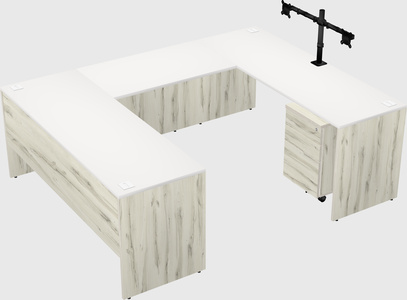 U-shaped desk