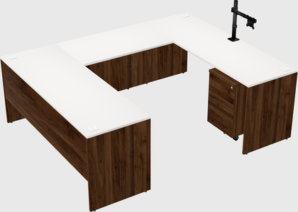 U-shaped desk