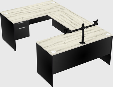U-shaped desk