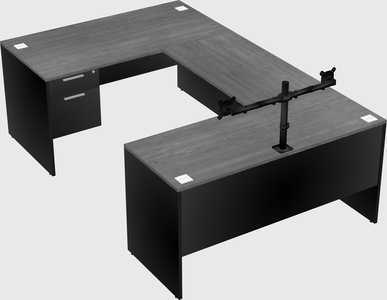 U-shaped desk