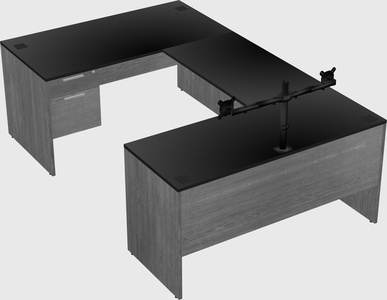 U-shaped desk