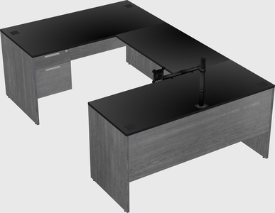 U-shaped desk