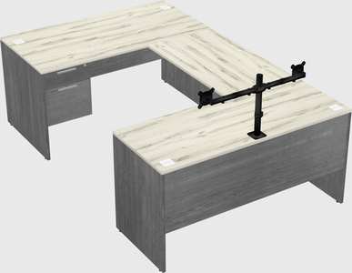 U-shaped desk