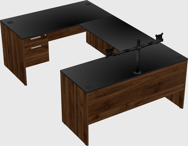 U-shaped desk