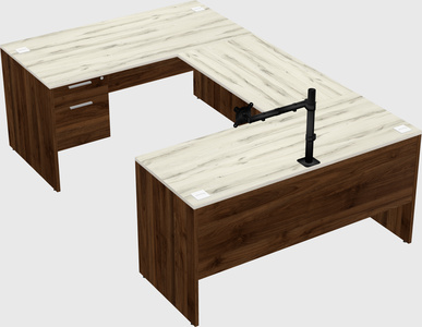 U-shaped desk