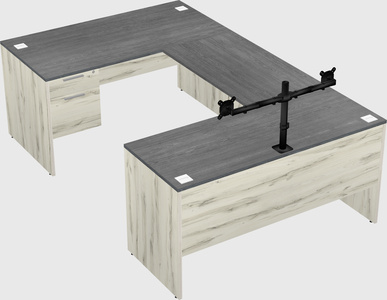 U-shaped desk