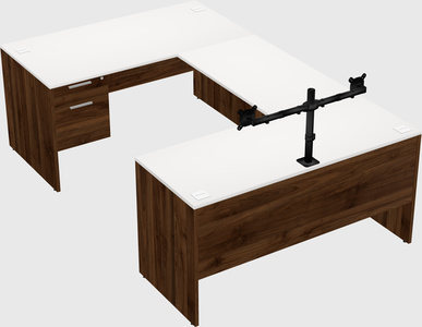 U-shaped desk