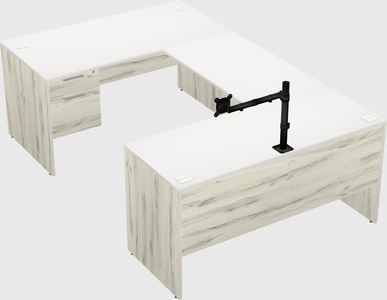 U-shaped desk