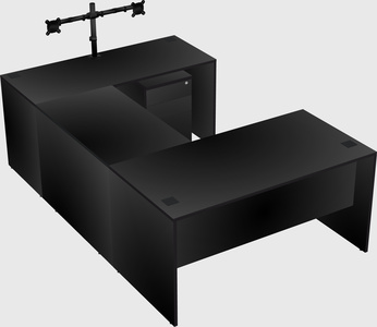 U-shaped desk