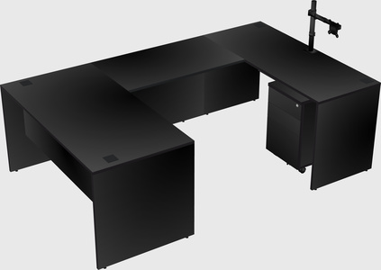 U-shaped desk