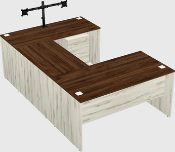 U-shaped desk