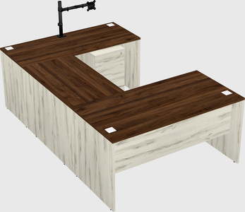 U-shaped desk