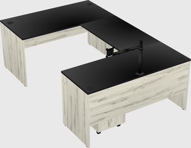 U-shaped desk