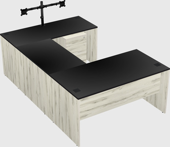 U-shaped desk