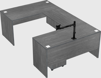 U-shaped desk