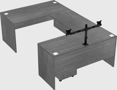 U-shaped desk