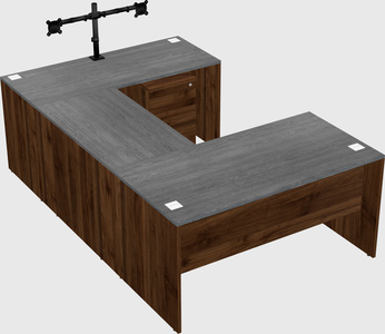U-shaped desk