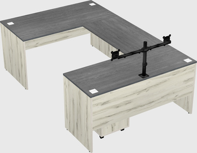 U-shaped desk