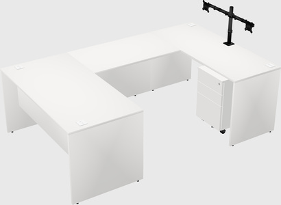 U-shaped desk