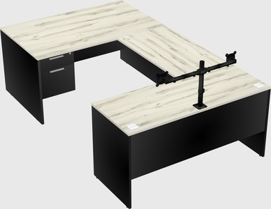 U-shaped desk
