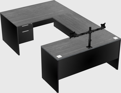U-shaped desk