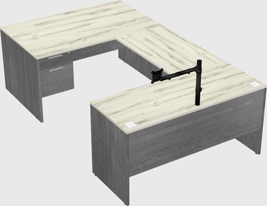 U-shaped desk