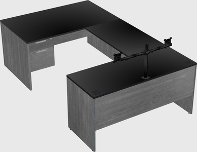 U-shaped desk