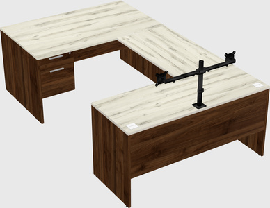U-shaped desk
