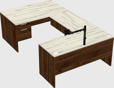 U-shaped desk