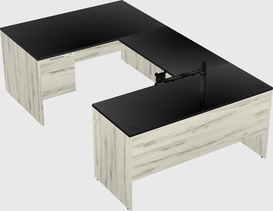 U-shaped desk
