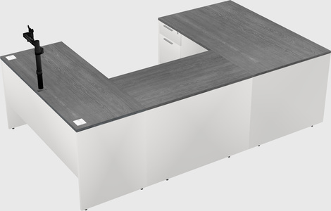 U-shaped desk
