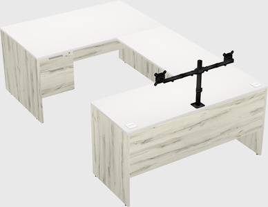 U-shaped desk