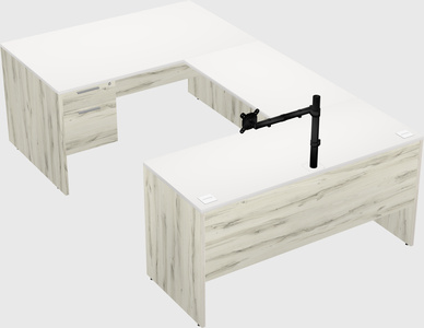 U-shaped desk