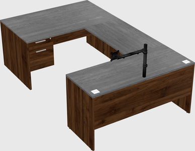 U-shaped desk