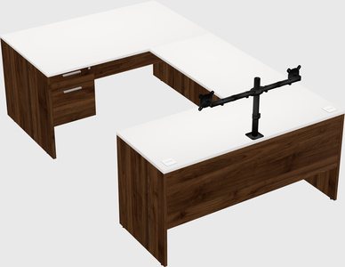 U-shaped desk