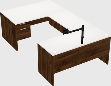 U-shaped desk