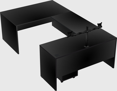 U-shaped desk