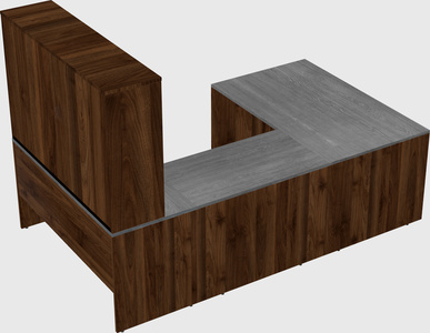 U-shaped desk
