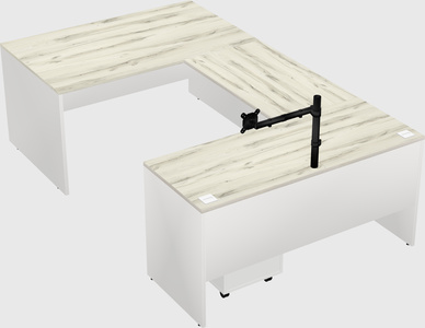 U-shaped desk