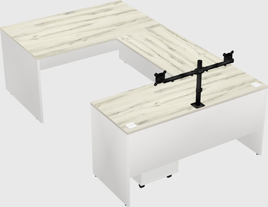 U-shaped desk