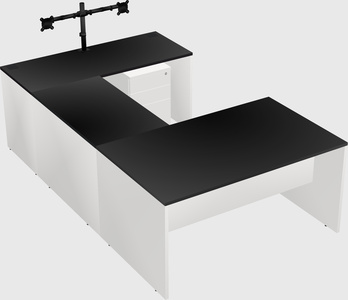 U-shaped desk