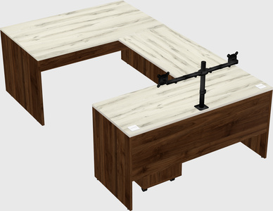 U-shaped desk