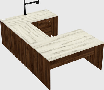 U-shaped desk