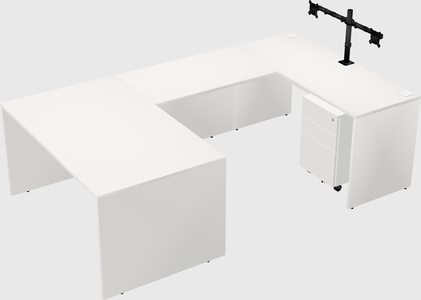 U-shaped desk