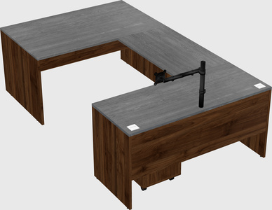 U-shaped desk