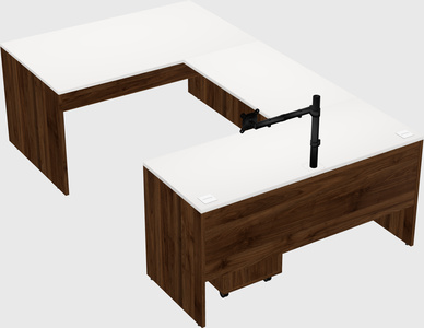 U-shaped desk
