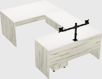 U-shaped desk