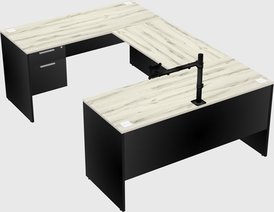 U-shaped desk