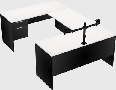 U-shaped desk